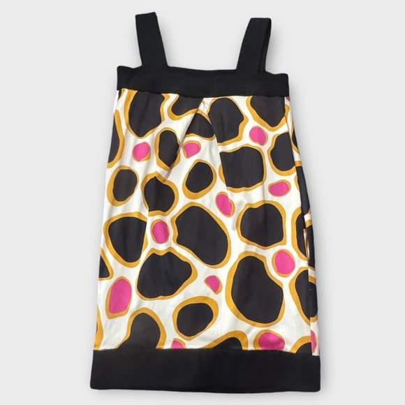 Diane Von Furstenberg Silk Sz 8 Bubble Hem Mod MCM pockets cocktail loud dress - Picture 2 of 16